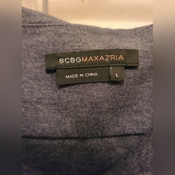 BCBGMaxazria Womens Gray Pleated  Pencil Skirt Side Zip Jersey Material Size L - Picture 4 of 5